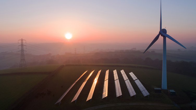Fields installed with photovoltaic power generation equipment which develops clean energy