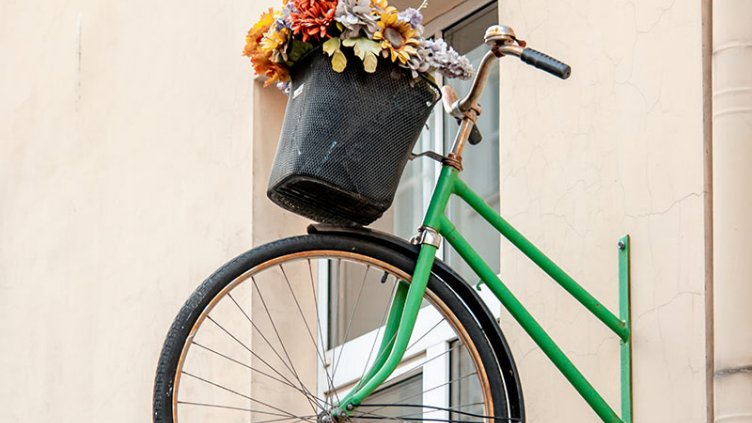 Bicycle on the wall