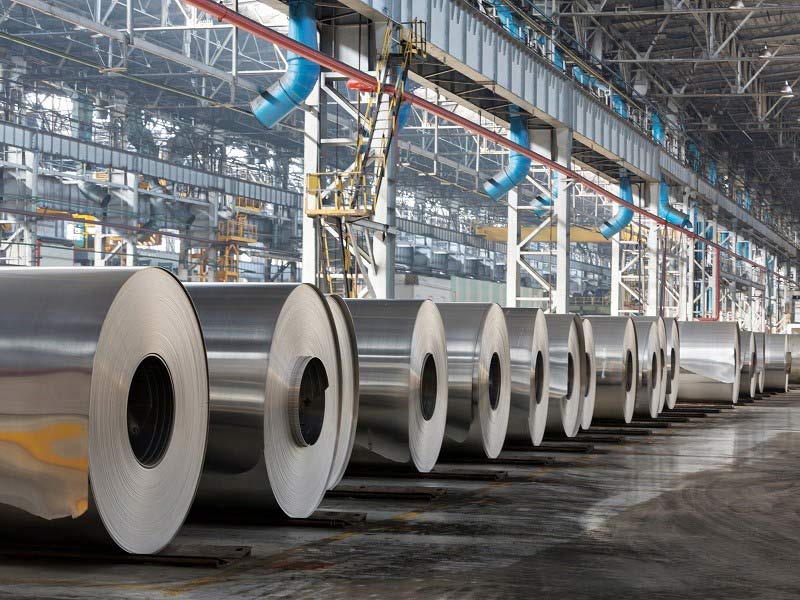 Interior view of an industrial factory