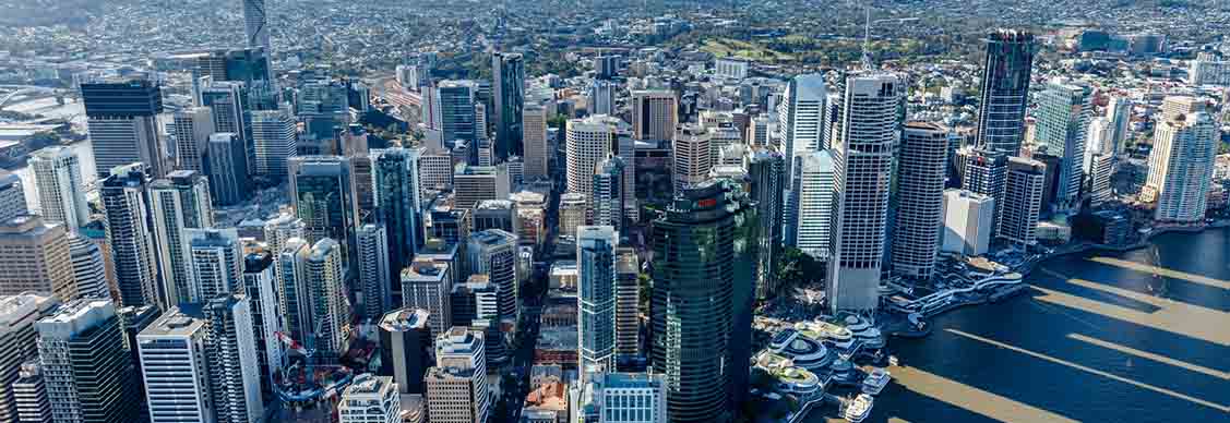 Aerial view of a city