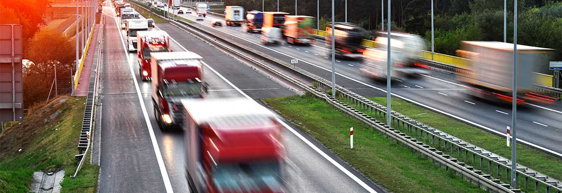 Four lane controlled-access highway in Poland.